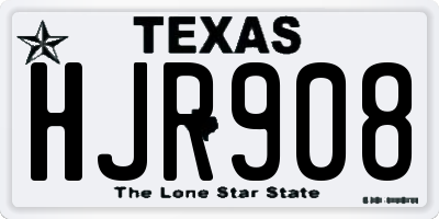 TX license plate HJR908