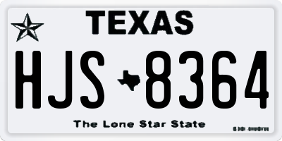 TX license plate HJS8364