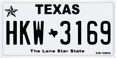 TX license plate HKW3169