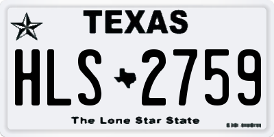 TX license plate HLS2759