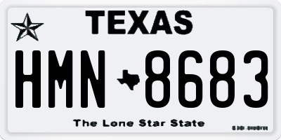 TX license plate HMN8683