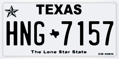 TX license plate HNG7157