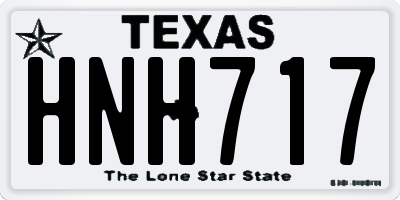 TX license plate HNH717