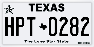 TX license plate HPT0282