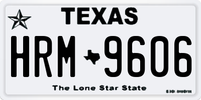 TX license plate HRM9606