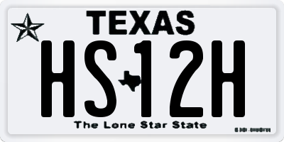 TX license plate HS12H