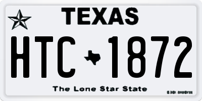 TX license plate HTC1872