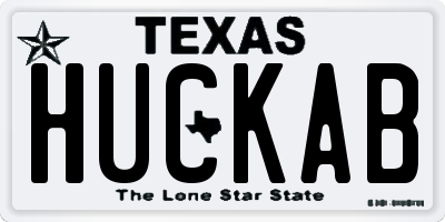 TX license plate HUCKAB