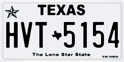 TX license plate HVT5154