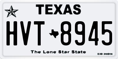 TX license plate HVT8945