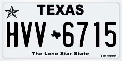 TX license plate HVV6715