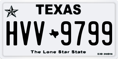 TX license plate HVV9799