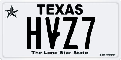 TX license plate HVZ7