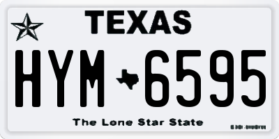 TX license plate HYM6595