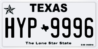 TX license plate HYP9996