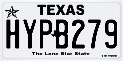 TX license plate HYPB279