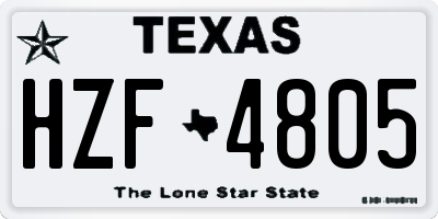 TX license plate HZF4805