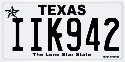 TX license plate IIK942