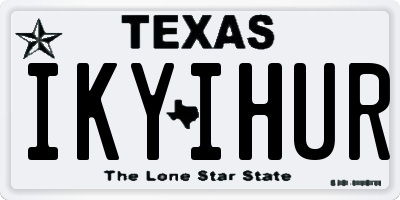 TX license plate IKYIHUR