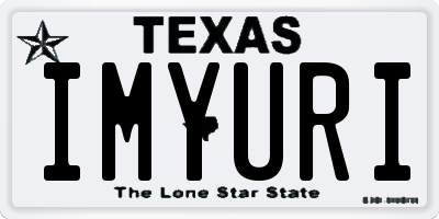 TX license plate IMYURI