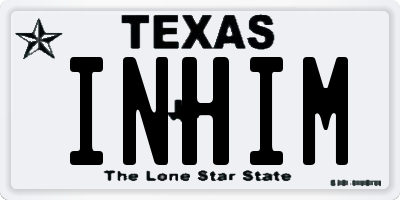 TX license plate INHIM