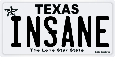 TX license plate INSANE