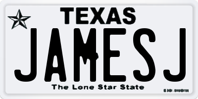 TX license plate JAMESJ