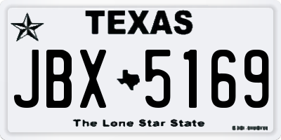 TX license plate JBX5169