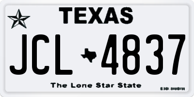 TX license plate JCL4837