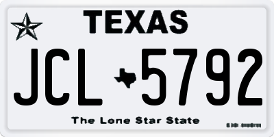 TX license plate JCL5792