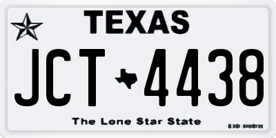 TX license plate JCT4438