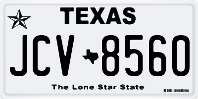 TX license plate JCV8560