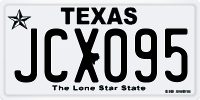 TX license plate JCX095