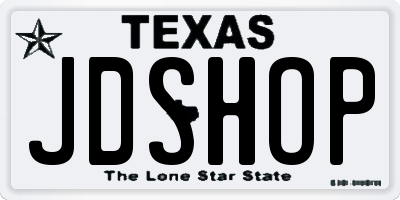 TX license plate JDSHOP