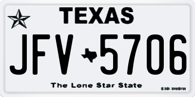 TX license plate JFV5706