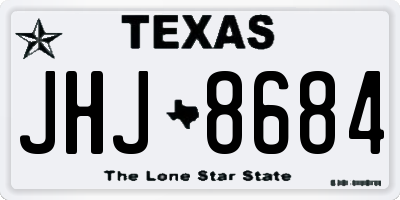 TX license plate JHJ8684