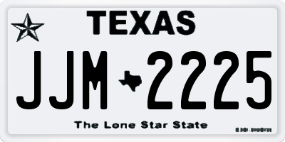 TX license plate JJM2225