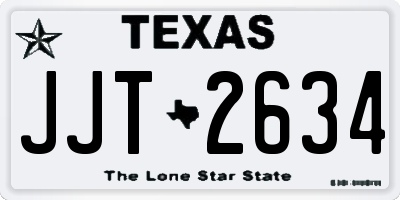 TX license plate JJT2634