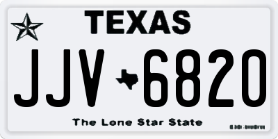 TX license plate JJV6820