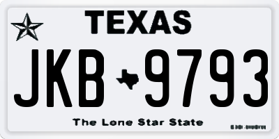 TX license plate JKB9793