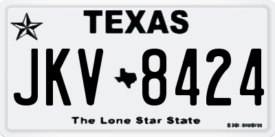 TX license plate JKV8424