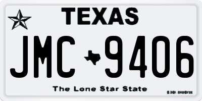 TX license plate JMC9406