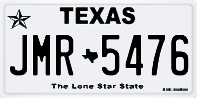 TX license plate JMR5476