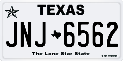 TX license plate JNJ6562