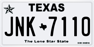 TX license plate JNK7110