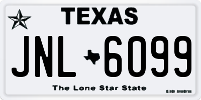 TX license plate JNL6099