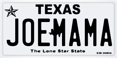 TX license plate JOEMAMA