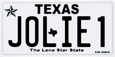 TX license plate JOLIE1