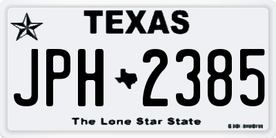 TX license plate JPH2385