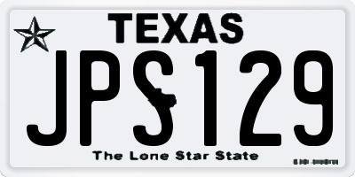 TX license plate JPS129